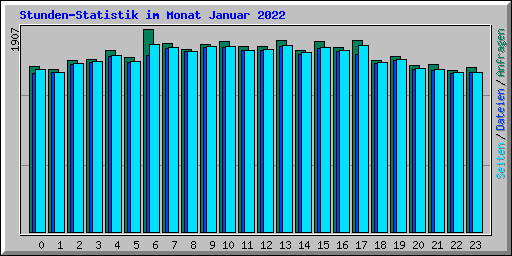 Stunden-Statistik im Monat Januar 2022