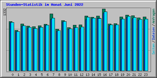 Stunden-Statistik im Monat Juni 2022