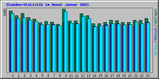 Stunden-Statistik im Monat Januar 2023