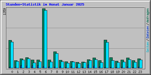 Stunden-Statistik im Monat Januar 2025