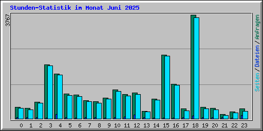 Stunden-Statistik im Monat Juni 2025