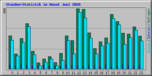 Stunden-Statistik im Monat Juni 2026